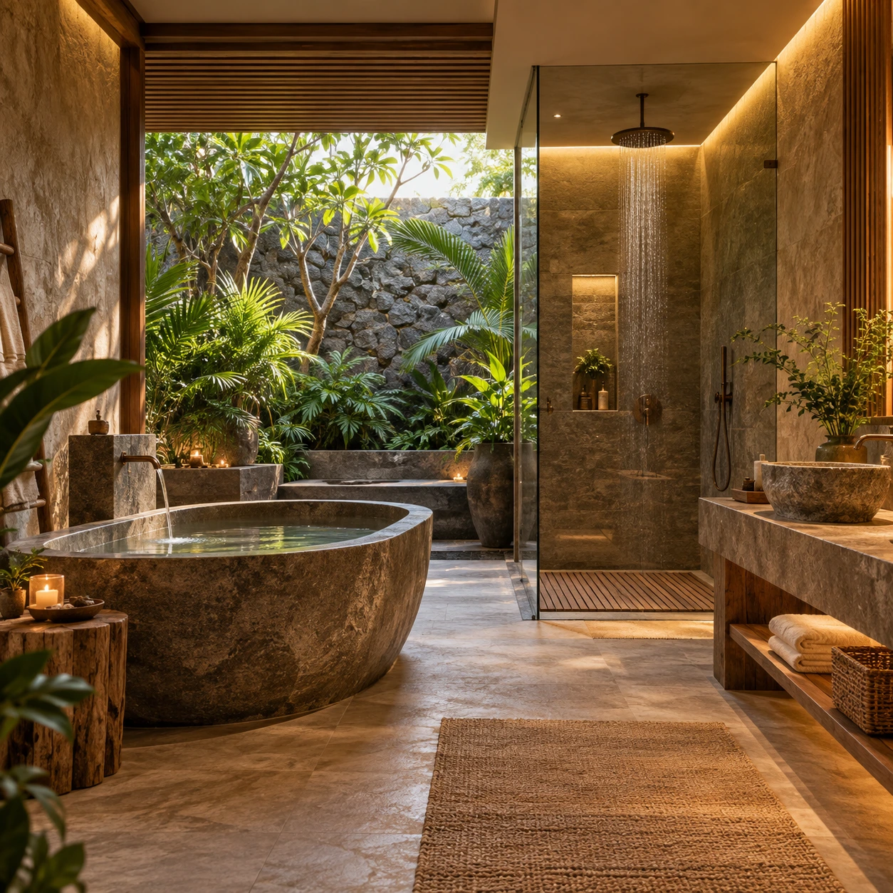 Resort spa bathroom experience upgrade